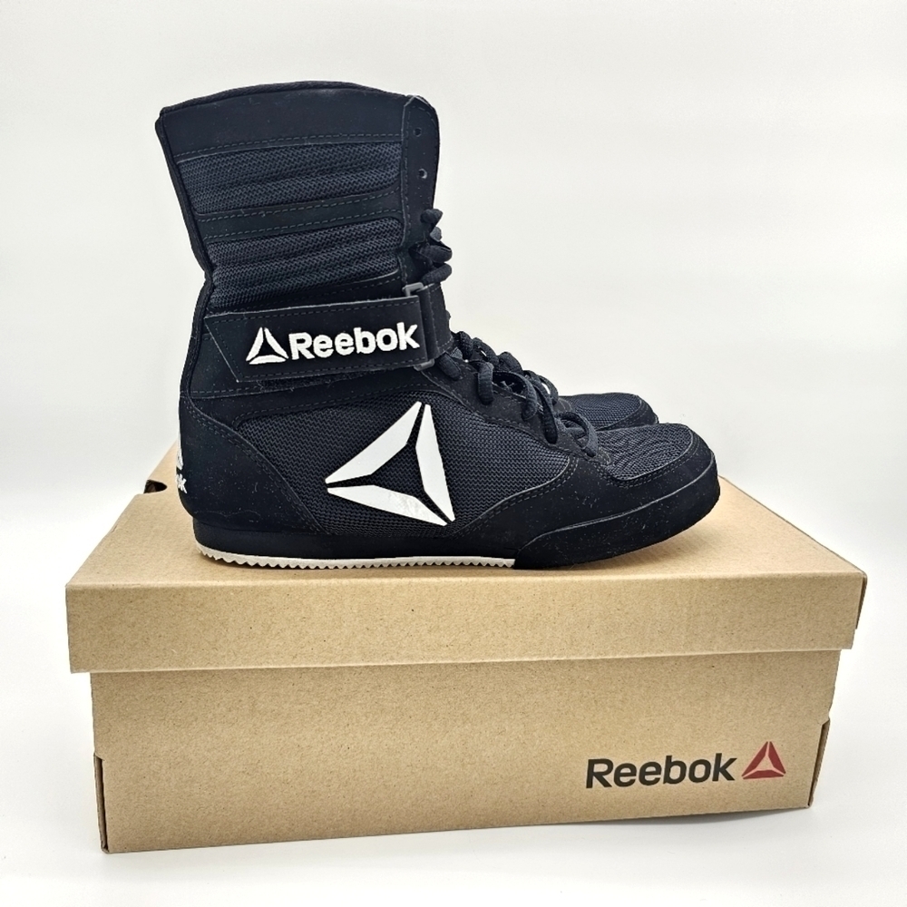 Reebok Boxing Boots Women's 5.5 Black/White Buck Model โ Training / Wrestling